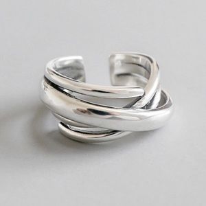 925 Sterling Silver Unique Layered Ring